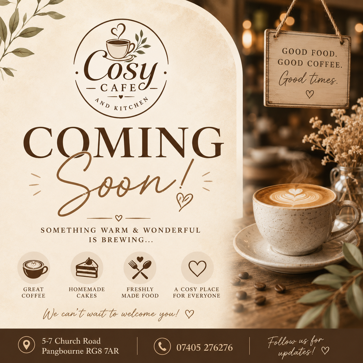 Afternoon Tea & Cakes at Cosy Cafe